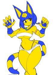 animal_crossing ankha big_breasts breasts cleavage female furry huge_breasts lucyfercomic nintendo tagme thick_thighs wide_hips