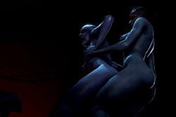 3d alien anal animated asari asari_futanari ass big_ass blue_skin breast_grab breast_squeeze breasts female from_behind futa_on_female futanari groping hand_grab hand_hold intersex liara_t'soni mass_effect medium_breasts samara source_filmmaker standing standing_sex vsmnd