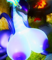 big_boobs big_breasts big_tits blue_body destiny_(game) destiny_(video_game) destiny_2 destiny_gardener gardener miraidon no_humans pokeball pokemon pokemon_(species) tagme