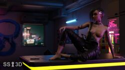 3d cyberpunk cyberpunk_2077 judy_alvarez nude nude_female tattoo