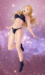 blonde_hair female female_only metroid open_mouth reptileye revealing_clothes samus_aran super_metroid underwear