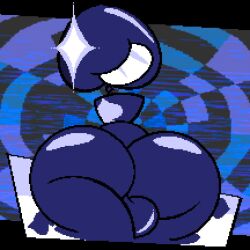 1boy ass_focus balls big_ass big_butt earthbound earthbound_(series) male male_only non-human_only spacebotbutt3k tagme the_man_room_sign toony