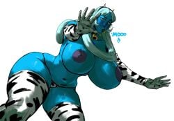 1girls 2024 absurd_res areolae bell blue_body blue_diamond_(steven_universe) blue_eyes blue_skin breasts cartoon_network cow_print cow_print_armwear cow_print_bikini cow_print_thighhighs cowbell curvaceous curvy english english_text exposed_breasts female female_focus gem_(species) hips huge_breasts low-angle_view nipples redblacktac simple_background solo solo_female solo_focus steven_universe text thick_thighs thighhighs thighs voluptuous white_background white_hair wide_hips