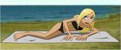 1girls bikini black_bikini blonde_hair cartoongirls dc dc_comics swimsuit teen_titans terra_(dc)