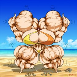 abs biceps breasts female hyper hyper_breasts hyper_muscles kujikawa_rise matl meat_wall_(body_type) muscles muscular muscular_arms muscular_female muscular_legs muscular_thighs pecs persona persona_4