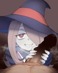 georugu13 imminent_oral little_witch_academia pale_skin penis sucy_manbavaran tagme witch witch_hat