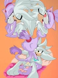 blaze_the_cat female j_nsfw male silver_the_hedgehog sonic_(series) sonic_the_hedgehog_(series)