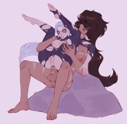 1futa 1girls anal ass asshole balls ballsack big_balls big_breasts big_butt big_penis big_thighs black_h breasts brown_hair clothed clothing cock dark-skinned_futanari dark_skin diana_(league_of_legends) dick dickgirl duo erection feet female fucked_from_behind fucking futa_on_female futanari girl green_eyes human league_of_legends light-skinned_female light_skin long_hair mostly_clothed nidalee nipple nipples nude purple_eyes sex smile tattoo thick thick_butt thick_thighs thigh_highs thigh_sex thighhighs thighs white_background white_body white_hair white_skin wryyyto