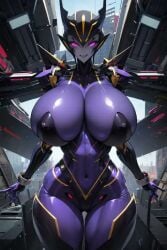 1robot_girl ai_generated airachnid armor armored_female big_breasts cleavage cybertronian large_breasts metal_breasts purple_eyes robot_penis roger1011 transformers transformers_prime