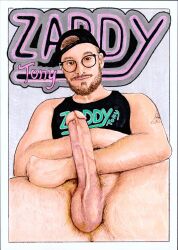 beard big_dick big_penis cock_out dad_bod daddy daddy_kink daddy_problems gay gay_art gay_male glasses_on_face hairy handdrawn handdrawn_art ink_art marker marker_(artwork) marker_(medium) sketch sketches_by_adab vest_only zaddy zaddy_tony