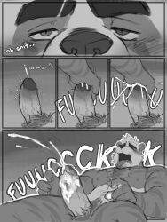 comic comic_page cum_leaking cumm cumming cumming_from_masturbation furry furry_only gunpowder_0 male male_only masturbation open_mouth orgasm orgasm_face penis pleasure_face pubic_hair solo solo_focus solo_male tongue tongue_out