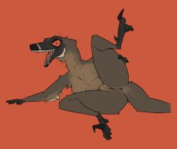 anthro anus ass barely_visible_genitalia barely_visible_pussy dinosaur dromaeosaurid feathers female genitals hi_res nude presenting presenting_anus presenting_hindquarters pussy reptile scalie solo spread_legs spreading stevie_(zagz) theropod utahraptor zagz