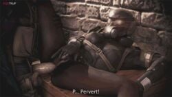 1boy 1boy1girl 1girls 3d anal animated arm_support bodysuit dominant_male english_text female fingering fugtrup glowing_eyes gun haven_trooper headgear helmet konami mask masturbation metal_gear metal_gear_solid metal_gear_solid_4 missionary on_back penis penis_out pussy pussy_juice secretly_loves_it soldier solid_snake source_filmmaker spread_legs submissive_female text weapon wet