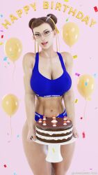 1girls 3d abs asian_female ass big_ass big_breasts birthday birthday_cake bra breasts cake capcom chun-li cleavage female female_only fit fit_female glasses mature_female milf muscular muscular_female panties solo solo_focus straight_hair street_fighter street_fighter_6 tagme the_unhindered_fool thick_thighs wide_hips