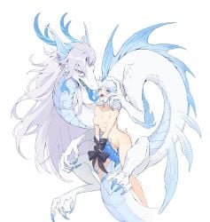 1girls 2024 2d_(artwork) artist_request blue_penis breasts commentary_request diphallia diphallism dragon female focalors_(genshin_impact) furina_(genshin_impact) genshin_impact hoyoverse male mihoyo multi_genitalia multi_penis naked neuvillette_(genshin_impact) penetration penis pink_body request sex