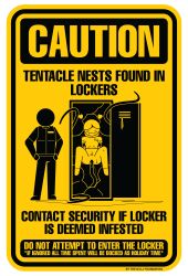 caution_sign female pictogram sign tentacle tentacle_locker