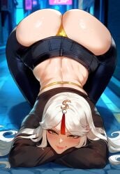 1girls ai_generated dat_ass female female_only g-string genshin_impact highleg huge_ass huge_thighs looking_back miyuai ningguang_(genshin_impact) pawg presenting presenting_ass presenting_hindquarters solo_focus thiccwithaq_(ai_style) thick_ass thick_butt thick_thighs thong tight_clothes tight_clothing tights voluptuous