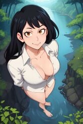 ai_generated beautiful black_hair breasts sexy