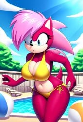 ai_generated ass booty breasts female hips magenta_fur pink_hair seductive_look solo sonia_the_hedgehog sonic_(series) sonic_the_hedgehog_(series) sonic_underground thick_thighs thighs