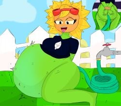 1girls anal_sex anthro anthrofied ass belly belly_bulge breasts fat female female_pred flora_fauna inflation obese panzito plant plant_girl plant_humanoid plantie plants_vs._zombies plants_vs_zombies popcap_games pred pussy solar_flare_(pvz) sunflower_(pvz) weight_gain