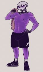 cross_sans ectobody flushed_face muscular muscular_male sans sans_au sweat sweaty_body undertale undertale_au xtale