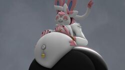 breasts bubble_butt huge_ass kingofthekabuto nipples no_humans pokemon pokemon_(species) queenofthekabuto sylveon thick_thighs wide_hips