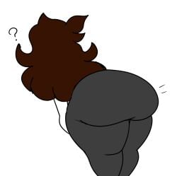 ? ass bending_over big_ass big_butt brown_hair butt doodle fat_ass fat_butt female female_only fully_clothed huge_ass huge_butt jaiden jaiden_animations marioishere7 solo thick_ass thick_butt thick_thighs youtube youtuber youtuber_girl