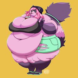 bbw big_breasts breasts cleavage female furry huge_breasts overweight staticsable tagme thick_thighs wide_hips