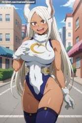 ai_generated aindroidparanoid ass big_ass big_breasts boku_no_hero_academia breasts bunny bunny_ear bunny_ears bunny_girl bunny_tail busty cameltoe city curvy dark_skin fat_ass grabbing_own_breast huge_ass huge_breasts huge_butt large_ass large_breasts large_butt long_hair mirko miruko muscular_female my_hero_academia outdoors pussy red_eyes rumi_usagiyama squeezing_breast stable_diffusion streets superheroine thick_ass thick_legs thick_thighs voluptuous white_hair