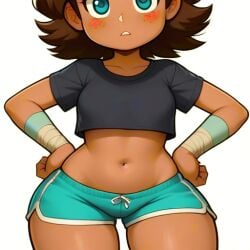 ai_generated parahumans parian shorts shortstack wide_hips