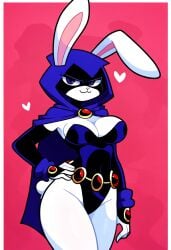 ai_generated alternate_species anthro bunny_girl bunny_raven novelai raven_(dc) teen_titans