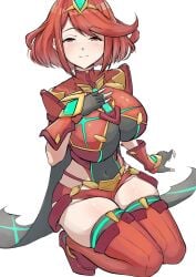 breasts core_crystal female female_only looking_at_viewer pyra solo spicycurryart xenoblade_(series) xenoblade_chronicles_2