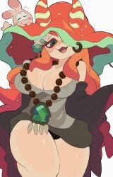 craymond_(splatoon) drunk drunk_female flow_(splatoon) fully_clothed kiirono large_breasts splatoon splatoon_(series) splatoon_2 tagme