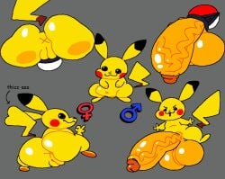 anus big_ass big_butt big_penis female game_freak hyper male nintendo p.r.o._pokeball penis pikachu pokeball pokemon presenting presenting_hindquarters puffy_pussy pussy superiorfox