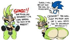 ass ass_focus ass_up ass_visible_through_thighs big_ass big_belly big_breasts big_butt blue_body blue_skin denied_sex green_fur green_skin idw_comics idw_publishing large_ass large_breasts large_thighs pent_up sega sonic_(series) sonic_the_hedgehog sonic_the_hedgehog_(comics) sonic_the_hedgehog_(idw) sonic_the_hedgehog_(series) surge_the_tenrec theslashfive