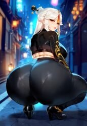 1girls ai_generated dat_ass female female_only g-string genshin_impact highleg huge_ass huge_thighs looking_back miyuai ningguang_(genshin_impact) pawg presenting presenting_ass presenting_hindquarters solo_focus thiccwithaq_(ai_style) thick_ass thick_butt thick_thighs thong tight_clothes tight_clothing tights voluptuous