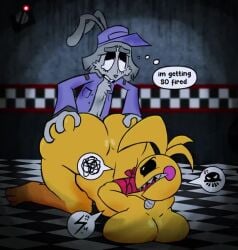 algob4v angry angry_sex animated anthro arms_tied ass_bigger_than_head bav big_ass big_breasts bunny_boy doggy_style dumptruck_ass female five_nights_at_freddy's five_nights_at_freddy's_2 fnaf fur furry huge_ass huge_breasts lagomorph no_sound penetration rippling_ass short_playtime toy_chica_(fnaf) video yelling