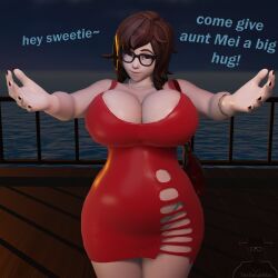 1girls 3d activision areolae asian asian_female aunt bbw belly big_ass big_breasts blender blender_(software) blizzard_entertainment bottom_heavy breast_press breast_squeeze breasts bust busty chubby chubby_female cleavage cleavage_overflow curvaceous curvy curvy_figure cute dialogue english_text female female_only glasses hips hourglass_figure hug hug_invitation huge_ass huge_breasts large_ass large_breasts legs light-skinned_female light_skin mature mature_female mei-ling_zhou mei_(overwatch) mei_ling_zhou muffin_top nipples outstretched_arms overflowing_breasts overwatch overwatch_2 overweight overweight_female plump pose pov shiny_skin skindentation solo text theduudeman thick thick_hips thick_legs thick_thighs thighs tight_clothing top_heavy voluptuous waist wholesome wide_hips