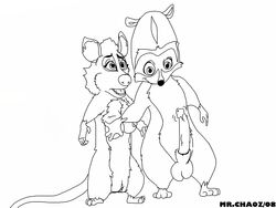 1boy 1girls 2008 anthro breasts dreamworks duo erection female feral furry heather_(over_the_hedge) male mammal marsupial mr._chaoz nipples opossum over_the_hedge paramount_pictures penis pussy raccoon rj_(over_the_hedge) tagme testicles