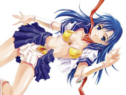 blue_hair clothing maruto medium_breasts skirt tagme the_fantasm_soldier valis yuko_ahso