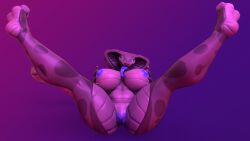 3d_(artwork) anthro ass big_breasts breasts cobra da.nilkaz digital_media_(artwork) female genitals hi_res nipples nude reptile sapphire(da.nilkaz) scalie simple_background snake solo tail tongue