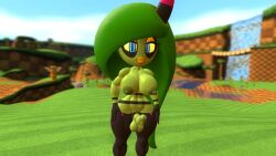 3d 3d_model anthro blue_eyes deadly_six futanari green_nipples green_skin kabalmystic lipstick looking_at_viewer medium_breasts muscular_futanari nude sega smug_face solo_futa sonic_(series) sonic_lost_world sonic_the_hedgehog_(series) striped_penis thhypercombine yellow_lipstick zeena zeena_(kabalmystic) zeti zeti_(species)