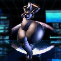 1girls 3d ass breasts female female_only gigantic_ass huge_thighs nova_(warframe) warframe wide_hips