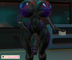 3d alien_(franchise) alien_queen futanari huge_cock large_breasts vrcgooner06 vrchat xenomorph xenomorph_queen