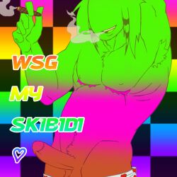 chest_hair chest_scar hairy_male high male_only marijuana mastectomy_scar quackanz rainbow_background regretevator roblox roblox_game scene smoking tagme unpleasant_gradient weed