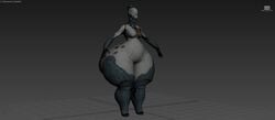 1girls 3d ass breasts female female_only gigantic_ass huge_thighs nova_(warframe) screencap text warframe wide_hips