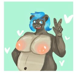 anthro belly big_breasts chubby chubby_female common_hippopotamus female furry grey_skin hippopotamid hippopotamus jeny_(jet) solo_female solo_focus