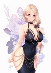 alternate_costume asa_(asakisafe1) blonde_hair breasts female female_only fire_emblem fire_emblem:_three_houses looking_at_viewer mercedes_von_martritz nintendo solo