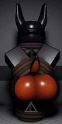 3d animated animated ball_gag bondage canine dobermann furry roblox robloxian rope rope_bondage