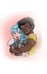 1boy 1girls 2020s 2024 african african_male alternative_universe arms_under_breasts beard blue_eyes blue_hair blush breast_squish breasts commission commissioner_insert commissioner_upload couple couple_(romantic) couple_art couple_love daikiarts dark-skinned_male dark_skin eyebrows eyelashes facial_hair glasses hands_under_breasts huge_breasts hugging hugging_from_behind interracial marielle_kenny married married_couple married_man married_woman moustache nerd nerdy_male oc original_character pale-skinned_female pale_skin romance romantic romantic_ambiance romantic_couple scenery scenic scenic_view self_insert self_upload smile square_enix star_ocean star_ocean_the_divine_force suit tri_ace vanilla very_dark_skin video_game video_game_character video_games voluptuous_female wedding_ring west_african young_couple